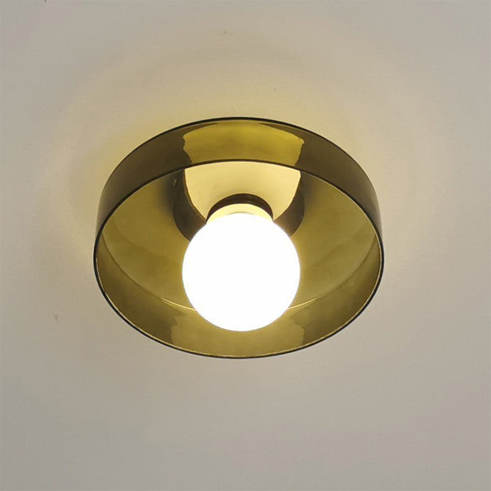 Modern Round Glass Ceiling Light