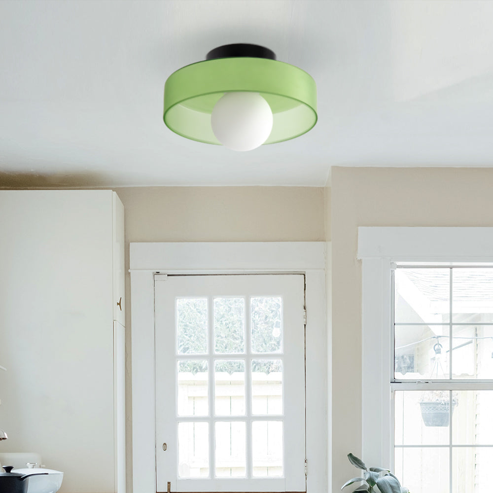 Modern Round Glass Ceiling Light