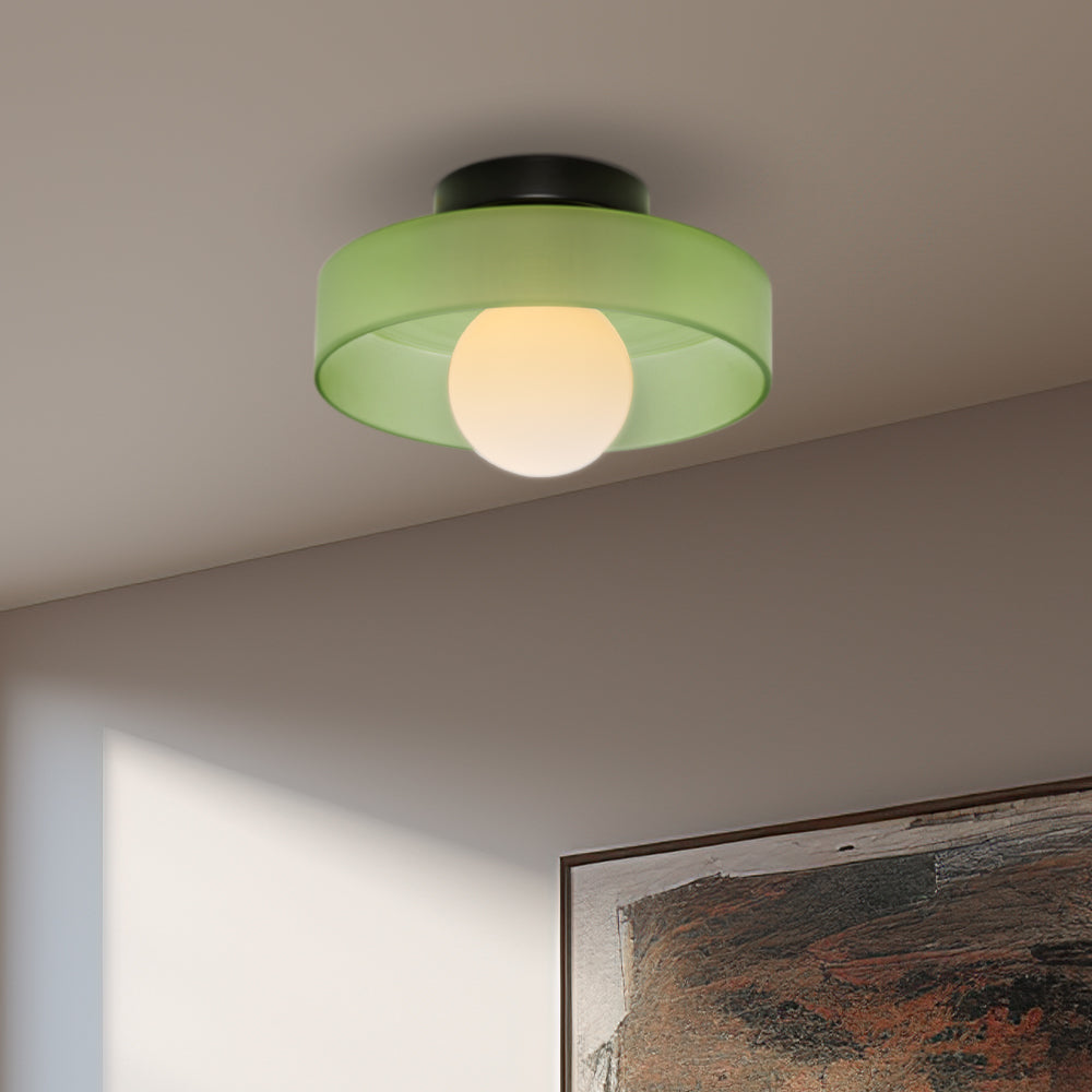 Modern Round Glass Ceiling Light