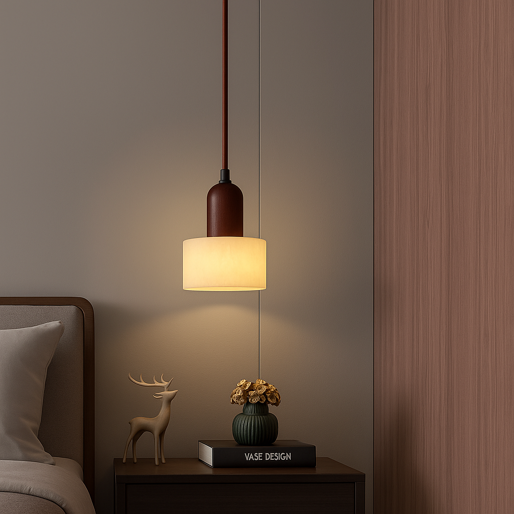 Natural Marble LED Travertine Pendant Lamp