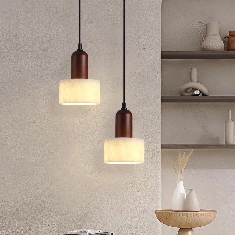 Natural Marble LED Travertine Pendant Lamp