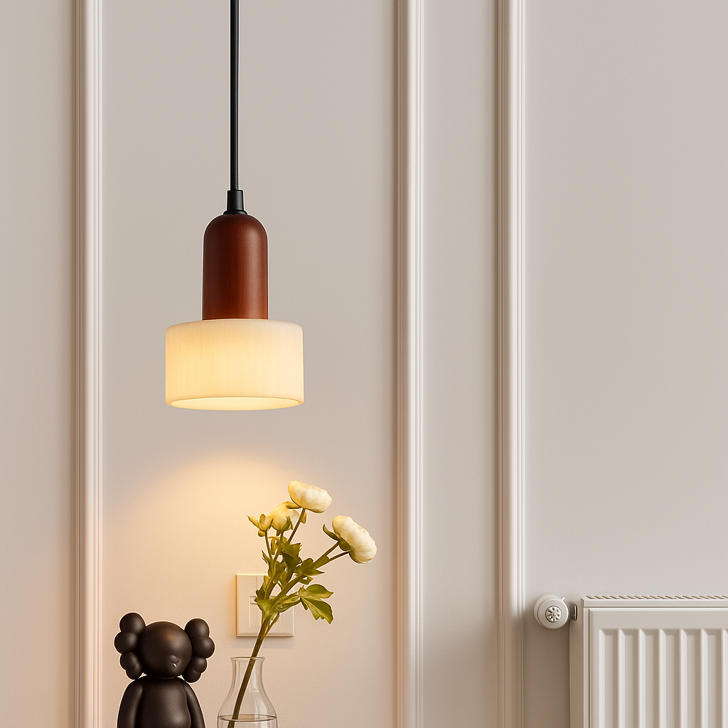 Natural Marble LED Travertine Pendant Lamp