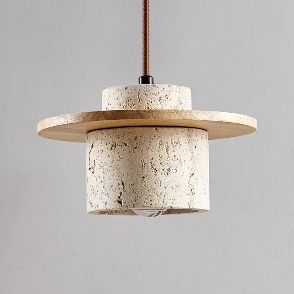 Elegant Travertine Hanging Light