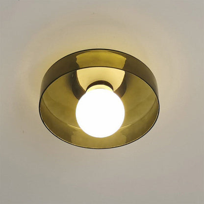 Modern Round Glass Ceiling Light